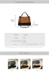 Spécifications détaillées de taille pour le sac fourre-tout avec dimensions et poids