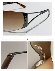 Vue détaillée des bords en strass et des branches écaillées des lunettes Y2K