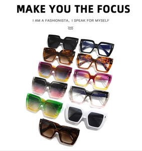 Collection détaillée de lunettes de soleil vintage carrées en onze dégradés de couleurs