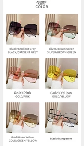 Detail view of stylish D-frame Y2K sunglasses with pearl tips and multiple color options
