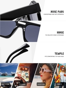 Detail view of double-bridge pilot sunglasses showing reinforced hinges and nose pads