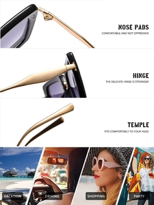Detail showing comfortable nose pads, sturdy hinges and ergonomic metal temples