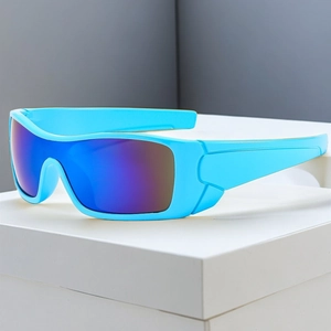Sports Sunglasses UV400 Protection PC Frame Oversized Wrap Around Cycling Glasses For Men Women Outdoor Driving Y2K Style