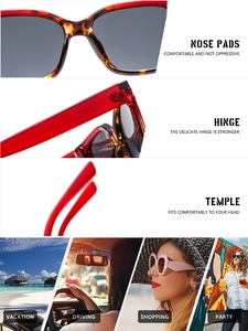 Detail of tortoiseshell sunglasses featuring sturdy hinges and integrated nose pads