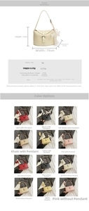 Tableau des tailles et options de couleurs pour sac seau tressé avec bandoulière