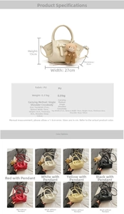 Detailed size guide and specifications for crocodile pattern PU leather handbag