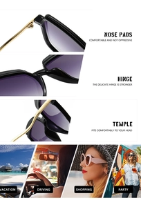Detail view of square metal sunglasses featuring comfortable nose pads and durable hinges