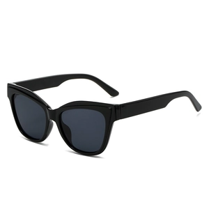 Occhiali da sole chic neri cat-eye da donna con design vintage di lusso e moda