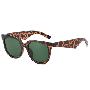 Lunettes de soleil oversize en écaille avec verres vert foncé pour hommes et femmes