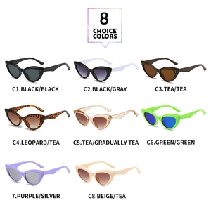 Collection de lunettes de soleil œil-de-chat en huit couleurs avec clous métalliques