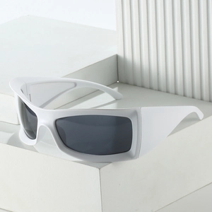 Oversized Square Sunglasses Wrap Around Y2K Sporty UV400 Protection PC Frame Fashion Shield Eyewear For Men Women