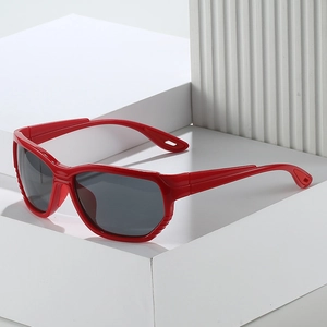 Lunettes De Soleil Sport Monture PC Protection UV400 Cyclisme Extérieur Style Y2K Punk Unisexe Lunettes De Mode