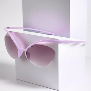 Lunettes De Soleil Papillon Œil De Chat Pour Femmes UV400 PC Demi-Monture Mode Streetwear Nuances