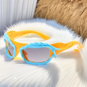Y2K Fashion Sunglasses Irregular Twisted Rope Design Frame UV400 Protection Trendy Streetwear Shades For Women Men