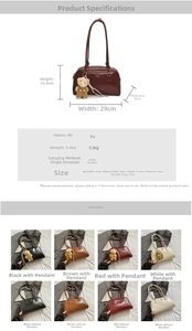 Tableau des tailles et options de couleurs pour le sac à bandoulière en cuir PU chic