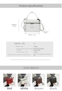 Detail view of four-color faux crocodile skin bags with removable shoulder straps