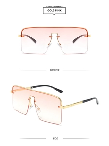 Vue détaillée des verres dégradés or-rose et monture métallique sous plusieurs angles