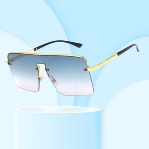 Lunettes De Soleil Carrées Surdimensionnées Monture En Métal Protection UV400 Mode Tendance Luxe Rétro Pour Femmes Hommes