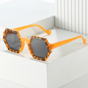 Hexagonal Sunglasses PC Frame UV400 Protection Vintage Geometric Hip Hop Style Fashion Eyewear Women Men Universal
