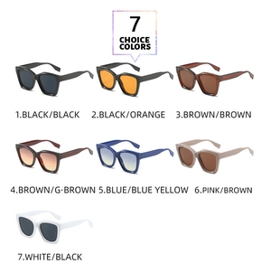 Detailed collection of seven stylish oversized square sunglasses in multiple color options