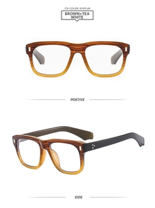 Détails de lunettes de soleil carrées rétro avec rivets argentés et texture grain de bois