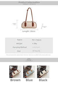 Size diagram of a two-tone bowling bag measuring 30x13x9cm with strap details