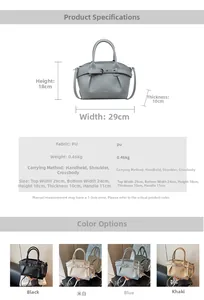 Detailed size specifications and material texture for the ruched bucket bag in four colors