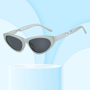 Fashion Cat Eye Sunglasses UV400 Protection PC Frame AC Lens Vintage Retro Y2K Style Twist Temples For Women Travel