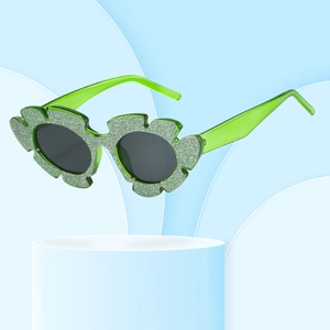 Neuheit Blumenförmige Sonnenbrille Glitzer PC Rahmen UV400 Schutz Party Festival Mode Brillen Für Frauen Mädchen
