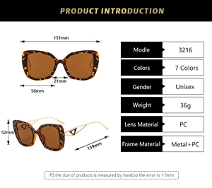Detailed size specifications for vintage square frame sunglasses with tortoiseshell patterns