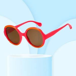 Lunettes De Soleil À Monture Ronde À La Mode Protection UV400 PC Couleurs Contrastées Rétro Pour Hommes Femmes Fête En Plein Air