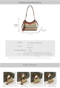 Tableau détaillé des tailles pour le sac cabas en paille avec dimensions grand et petit