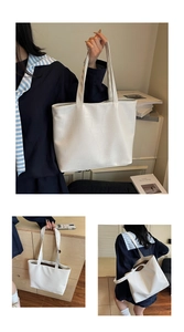 Detail of white crocodile pattern tote bag showing large capacity and textured vegan leather