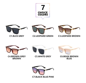 Multi-color collection of square luxury sunglasses with gold metal hinge accents