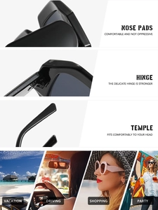 Detail view of reinforced hinges and comfortable nose pads on retro polygon sunglasses
