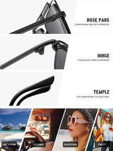 Detail view of double bridge pilot sunglasses showing nasal pads and durable metal hinges