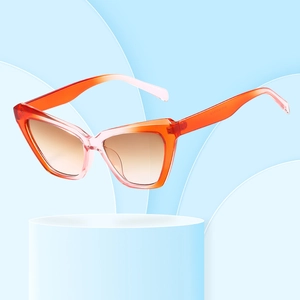 Lunettes De Soleil Rétro Œil De Chat Pour Femmes Protection UV400 Monture PC Mode Étroite Tendance Voyage Fête