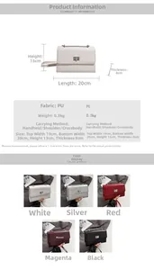 Detailed size specifications and five-color display of the crocodile pattern handbag