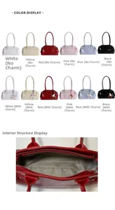 Détails du sac bowling pour femme avec six coloris et compartiments internes