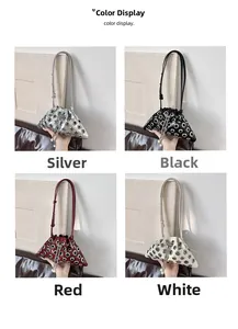 Triangle bucket bags with metal eyelets and pearl drawstrings in four stylish colors