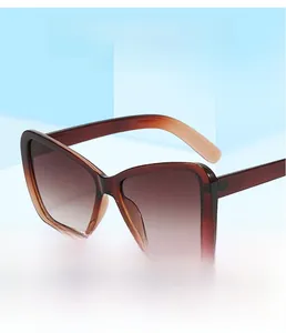 Details der Schmetterlings-Sonnenbrille in Schildpatt mit braunem Verlaufsglas