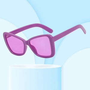 Schmetterling Rahmen Katzenauge Sonnenbrille UV400 Schutz Übergroße PC Rahmen Modische Brille Damen