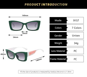 Tableau des tailles détaillé et spécifications techniques pour lunettes de soleil carrées à la mode
