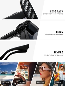 Detailed view of checkered nose pads and sturdy metal hinges on modern sunglasses