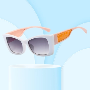 Lunettes De Soleil Rétro Carrées Oeil De Chat Protection UV400 Monture PC Verre Dégradé Mode Tendance Extérieur