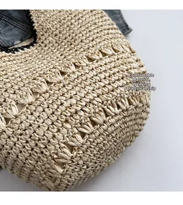 Macro detail of beige hollow woven fabric showing artisanal texture and comfort material