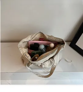 Top-down view of spacious tote bag interior showing capacity for daily essentials