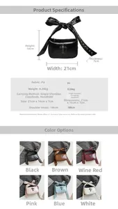 Guide des tailles montrant 21x16x7cm pour sac gothique avec rivets de croix