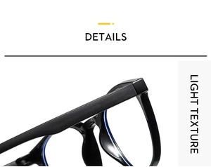 Close-up detail of lightweight black matte eyeglasses frame hinges and texture