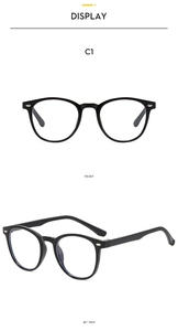Macro detail of kids silicone oval frames with silver rivet accents and blue light lenses